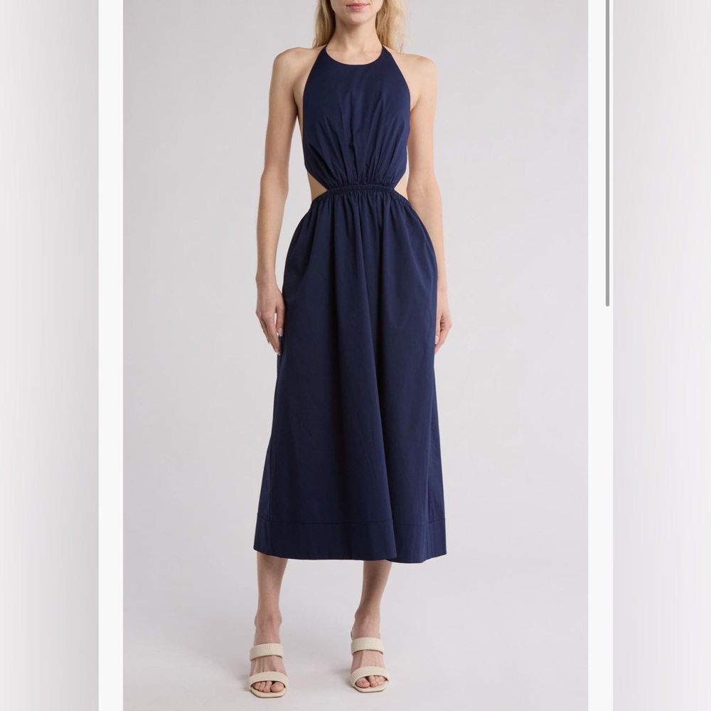 STAUD Vanessa Side Cutout
Stretch Cotton Halter Dress - Picture 6 of 7